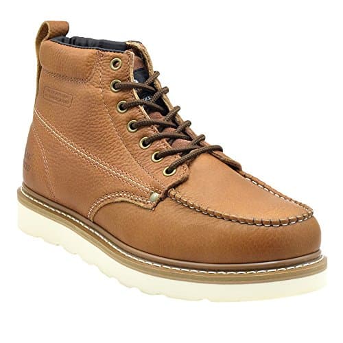 King Rocks Men's Moc Toe Construction Boots Work Shoes