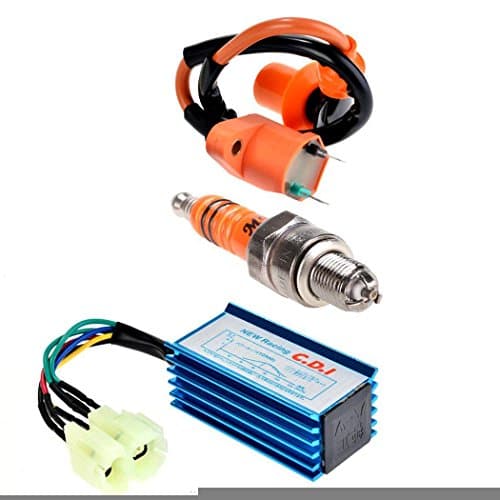 Kindsells Ignition Coil Scooter Moped Cdi Electrode Spark Plug Vests