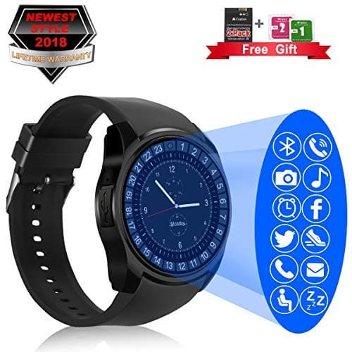 Bluetooth Smart Watch with Camera Touchscreen,Waterproof Smartwatch Unlocked Phone Watchs with SIM Card Slot, Smart Wrist Watch Compatible with Android Phone X 8 7 6 5 Plus