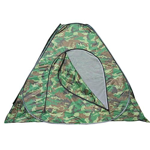 3-4 person Large Pop Up Camping Tent Automatic & Instant Setup Dome Waterproof Backpacking Tents Easy Fold back Shelter with Tent Pegs (Camo Green)