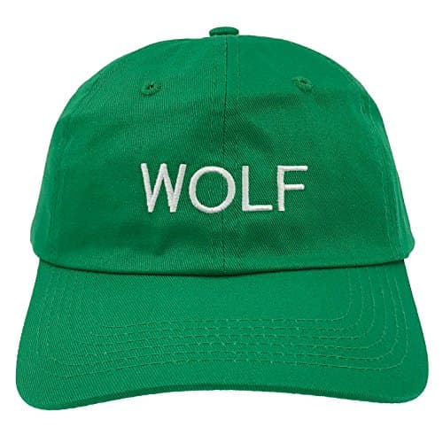 Wolf Hat Dad Hat Gang Cherry Bomb Bee Baseball Cap Adjustable Embroidered (Green)