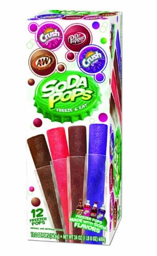 Soda Pops Variety Pack 2oz Freezer Pops, 12 Count (Pack of 8)