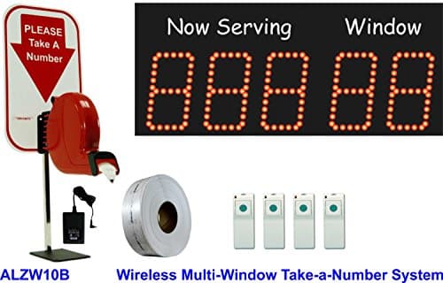 Alzatex Wireless Multi-Window Take-a-Number System