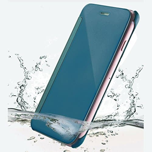 Iphone 7 Case,Trendy Source 4.7 inch perspective mirror protective cover Premium Hybrid Protective Clear Bumper Case for Apple iPhone 7 2016 , Blue