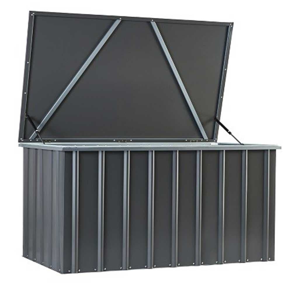 Globel Heavy Duty Lockable Cushion Storage Box Anthracite Grey 800L capacity