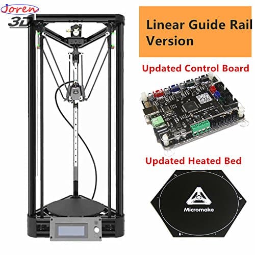 Joren Newest DIY Delta Kossel Mini Black Linear Guide Rail Rostock Delta 3D Printer Auto leveling Delta Rostock 3D Printer