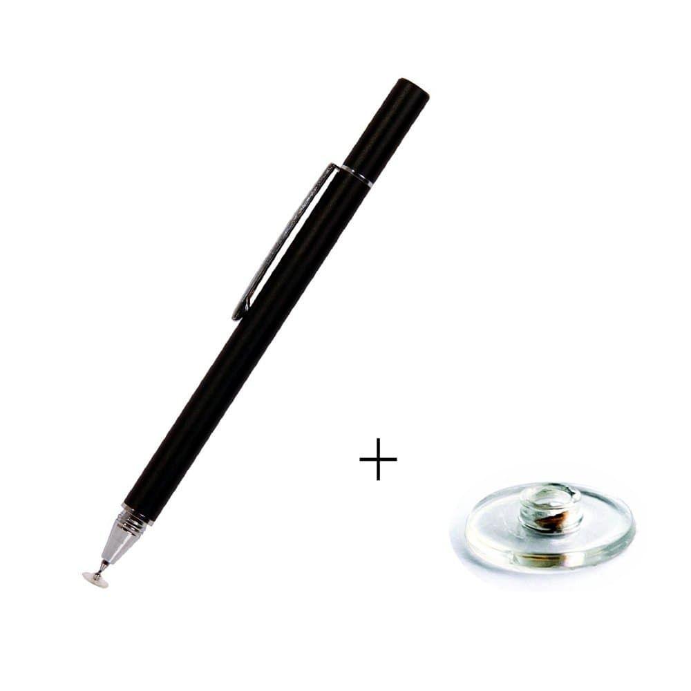 SamWay Black The World's Most Precision Stylus, The Precision Disc Stylus for iPad, iPhone and Other Touch Screen Devices+1PCS Free SamWay Replacement Fine Point