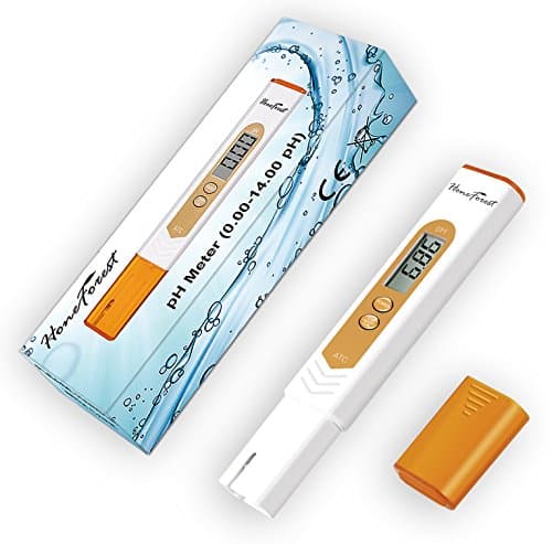 HoneForest Digital pH Meter Tester, High Accuracy and Reliable, pH Tester Pen for Hydroponics, Aquariums, Pools, Spas, Drinking Water, etc. 0.01pH Resolution, 0.00-14.00 pH Testing Range