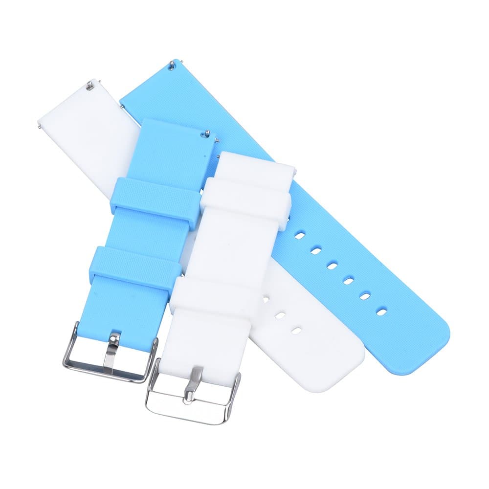 RANDON Quick Release Silicone Watch Bands Soft Rubber Watch Strap for Smartwatch,Pack of 2