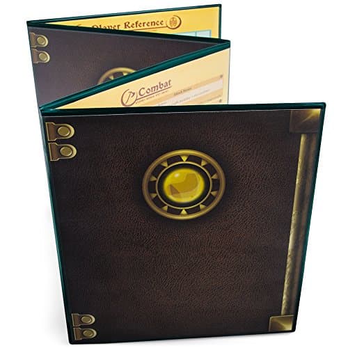 The Master's Tome Customizable 4 Panel GM Screen - Great for Fantasy Games! (GREEN)