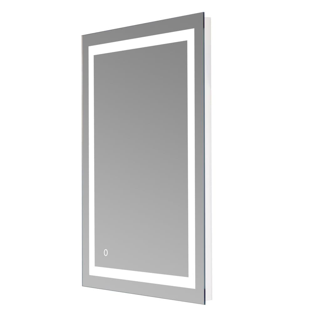LED Lighted Vanity Bathroom Mirror,LED Bathroom Mirror,Modern Wall Mounted LED Mirrors Dimmable Rectangle Touch Wall Mirror with Dimmer & Lights (40"x 24")
