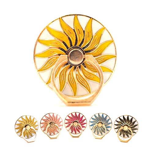 Phone Stand, Luxury StarFish Shape Universal Phone Stand ,Multi-Angle Portable Stand, 360 Rotation 3D Aluminium Alloy Ring Grip/Phone Holder for iPhone,Samsung, All Cell Phones (Yellow)