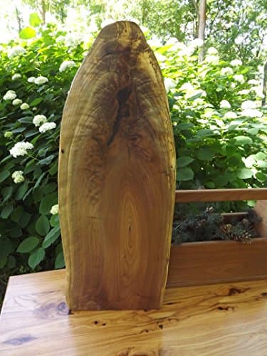 Large-Live edge-walnut cutting board-oval-wood serving board 2" thick