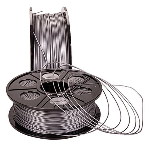 NOVESTE 3D Printer Filament ABS 1.75mm, +/- 0.02 mm, 2.2lbs 1KG Silver-Grey with Spool