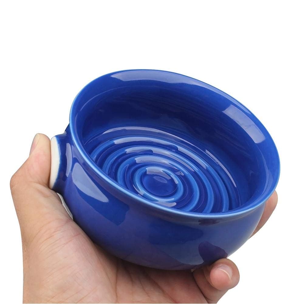 Funsquare Shaving Soap Bowl - shaving bowl, Ceramic Large Capacity Smooth Easy to Clean Bowl for Man Razor Cleansing Foam