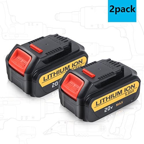 Sytechz 2 Pack 20V 5.0Ah Lithium Ion Battery for Dewalt Max Premium XR DCB205 DCB204 DCB200 DCB180 DCD985B DCD771C2 DCD7908 DCS355D1 Cordless Power Tools
