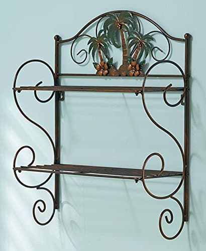 The Lakeside Collection Bronzed Palm Wall Shelf