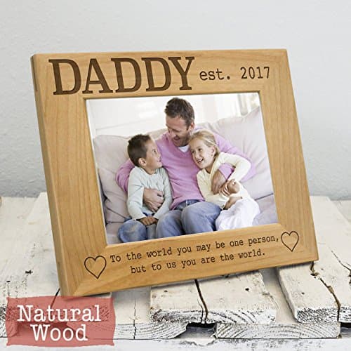 Custom Daddy Picture Frame From Children, 6 Colors Available, Includes Gift Box, Gift For Dad From Kids
