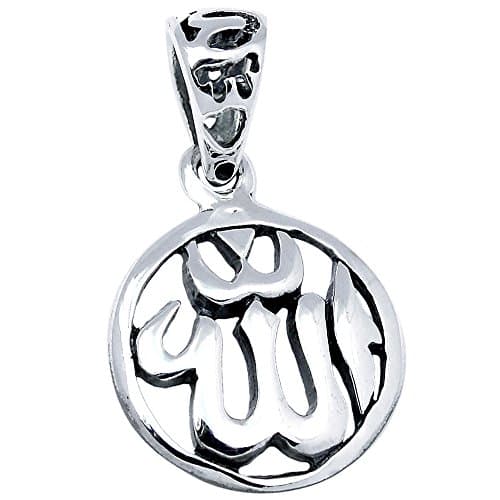 Allah 925 Sterling Silver Pendant Plain Design Jewelry AAASPJ2007