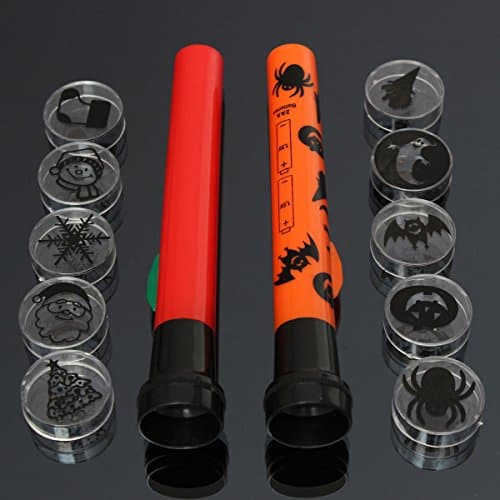 New Halloween Projector Flashlight Trick Torch With 5 Projection Kids Toy
