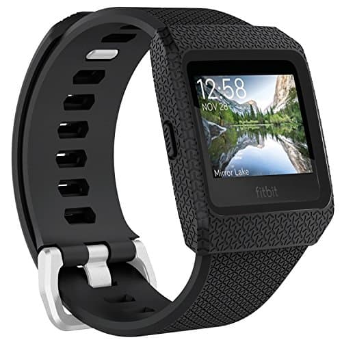 YOUKESI Fitbit Ionic Bands Small, Shockproof Protective Frame Case with Replacement Strap Band for Fitbit Ionic Fitness Smart Watch (Black/Black Small)
