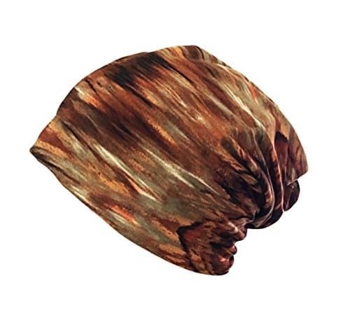 Qiabao Women's Soft Comfy Printed Slouch Beanie Cap Hat (Multicoloured A)