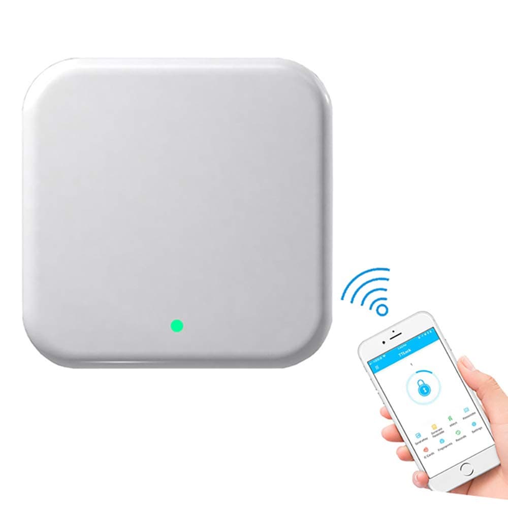 Smart Gateway for Smart Door Lock, Keyless Entry Unifi Security Gateway Bluetooth APP Wifi Intelligent Electronic Lock G2 Gateway G2 Hub,White