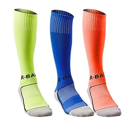 Compression Athletic Socks Knee High Sports Socks Team Athletic Performance Socks for Kids Boys (3 pack)