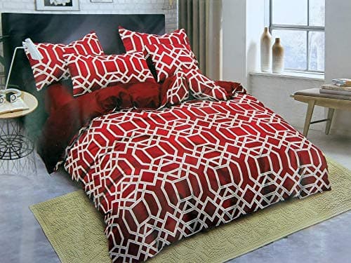 Acmura 4 Piece Comforter Set - 1 Comforter + 1 Double Bed Sheet + 2 Pillow Covers (Grey)