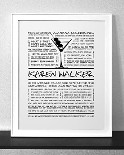 Customized Karen Walker Will & Grace Quotes Art Print Frame Not Included