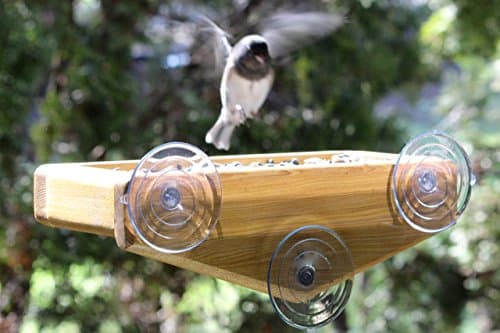 Elegant New Wooden Window Bird Feeder