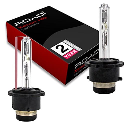 Roadi HID Xenon Replacement Bulbs - D2S - D2C - D2R - 6000K - Bright White(1 Pair) - 2 Year Warranty