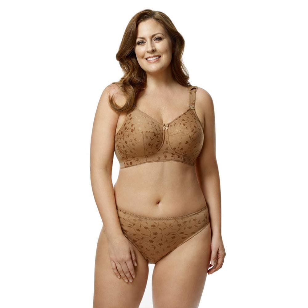 Elila Women's Plus Size Jacquard Wireless Bra #1305