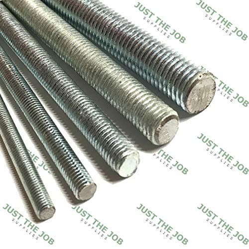 Threaded Bar - BZP Zinc Plated Studding Rod A2 SS // M6>M20 300mm or 1m Lengths // All Thread, Metric Stud (1, M6 x 300mm)