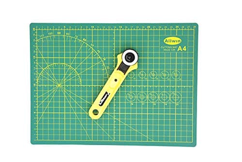Alikeke Best Collaboration:Gridded Cutting Mat 9" X 12"(A4) + 28mm Rotary Cutter