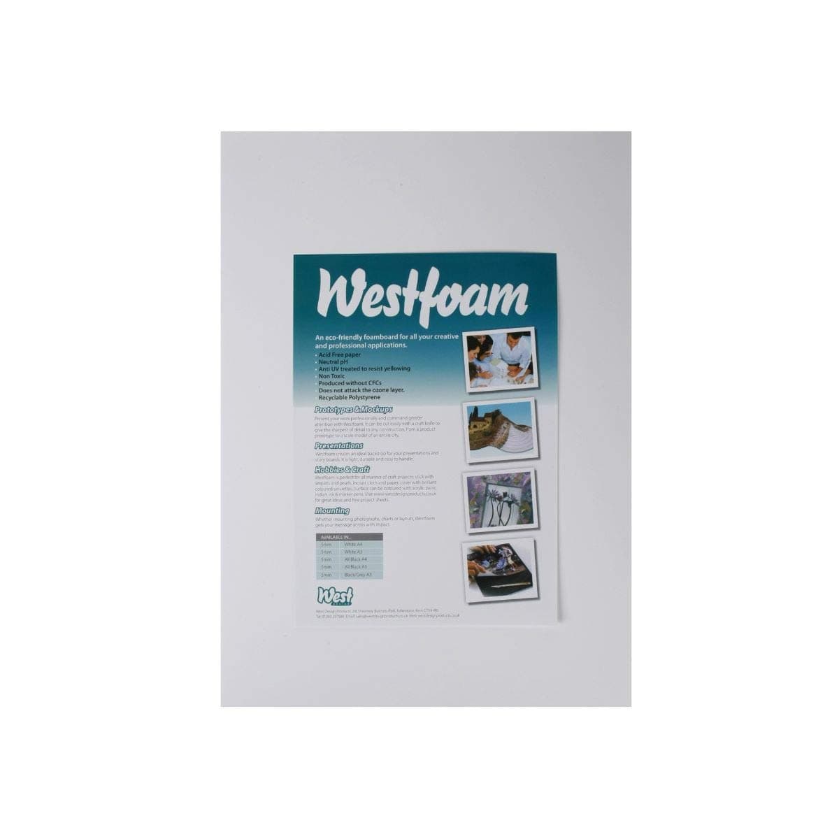 Westfoam A3 Foamboard - White (Pack of 5 Sheets)