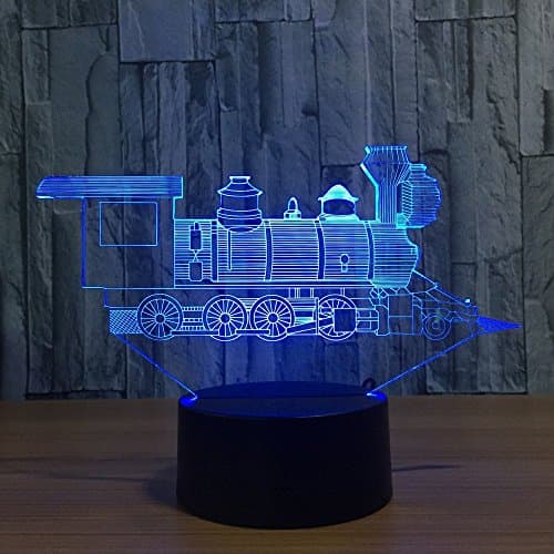HPBN8 Ltd3D Train Night Light Illusion Lamp 7 Color Change LED Touch USB Table Gift Kids Toys Decor Decorations Christmas Valentines Gift