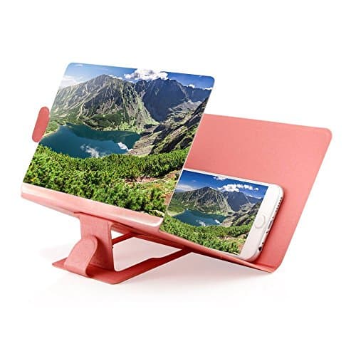 3D Enlarged Screen Mobile Phone Amplifier Magnifier Bracket Cellphone Holder (FDJ Pink)