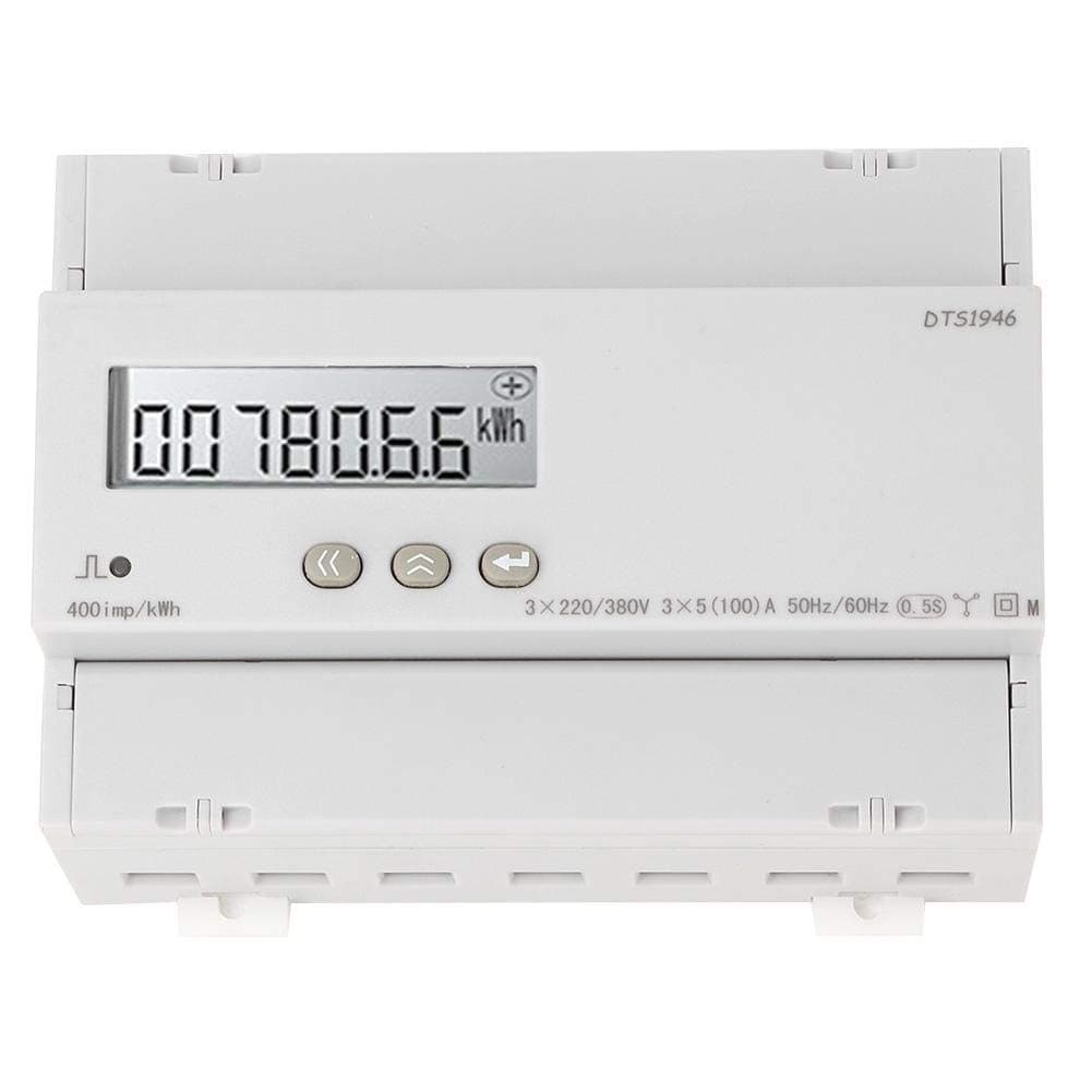 DTS1946 Rail Mounted Electric Energy Meter Three-Phase Four-Wire LCD Display 3x5(100) A Din-Rail Electronic Energy Meter(with Communication)