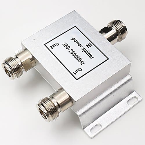 ANHAN 2 Way RF Micro-strip Power Splitter Divider Combiner 380-2500MHz With 50 Ohm N Female Connector Adapter for Cell Mobile Phone Signal Amplifier Booster Repeater