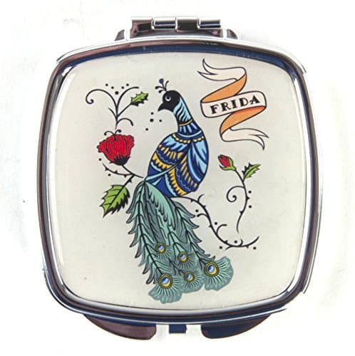 Frida Kahlo Peacock Compact Pocket Handbag Mirror