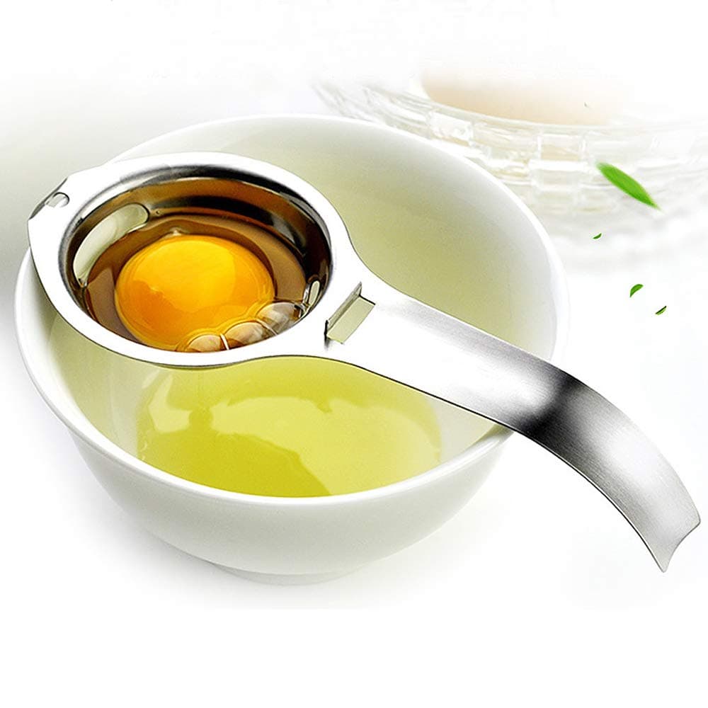 UtoptechYolk Stainless Steel Filter Divider Kitchen White Egg Separator Dishwasher Safe Tool (Silver)