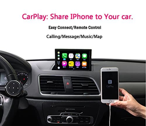 General External Carplay box Siri Voice remoter control call map message etc IOS for most vehicles by AV input or AUX function