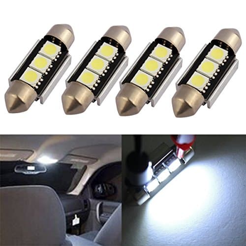 LLCJ 4 x Festoon 36mm 5050 3-SMD Canbus Error Cool White LED bulb 6418 C5W 6423 6461 6486X 6475 6476 For Car interior Dome/Map/Trunk/License plate light