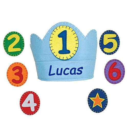 Personalized Yearly Birthday Boy Felt Crown Set with Changeable Numbers