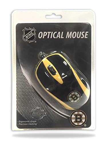 FIDELITY ELECTRONICS NHL Boston Bruins Optical Mouse, Size 8.25, Black