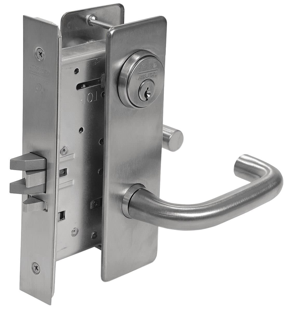 Heavy Duty Mortise Lockset, Lever, Grd. 1
