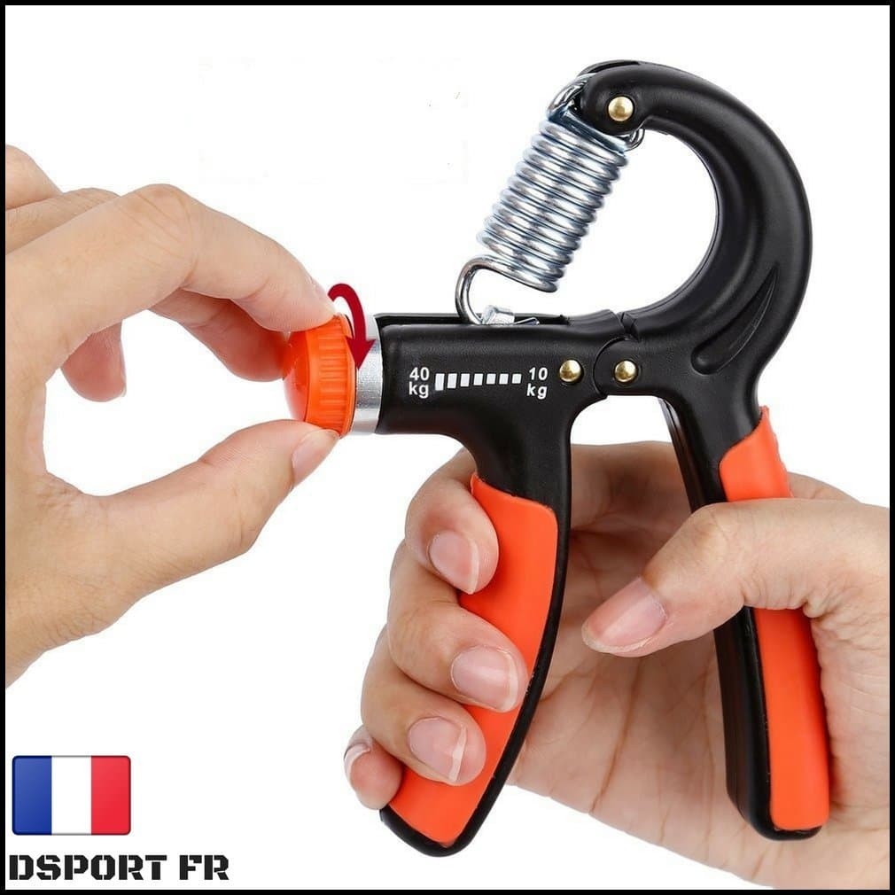Pince de musculation – Handle Hand Gripper – Gripper Strength Training Exercise Or Hand – Measuring Grip Handle Hand Grip for Hand and Forearm strengthening – Strap (10-40 kg) Resistance