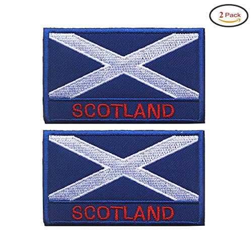 X.Sem Scotland Flag Patch - 2 Pack Tactical Patches Embroidery Morale Emblem