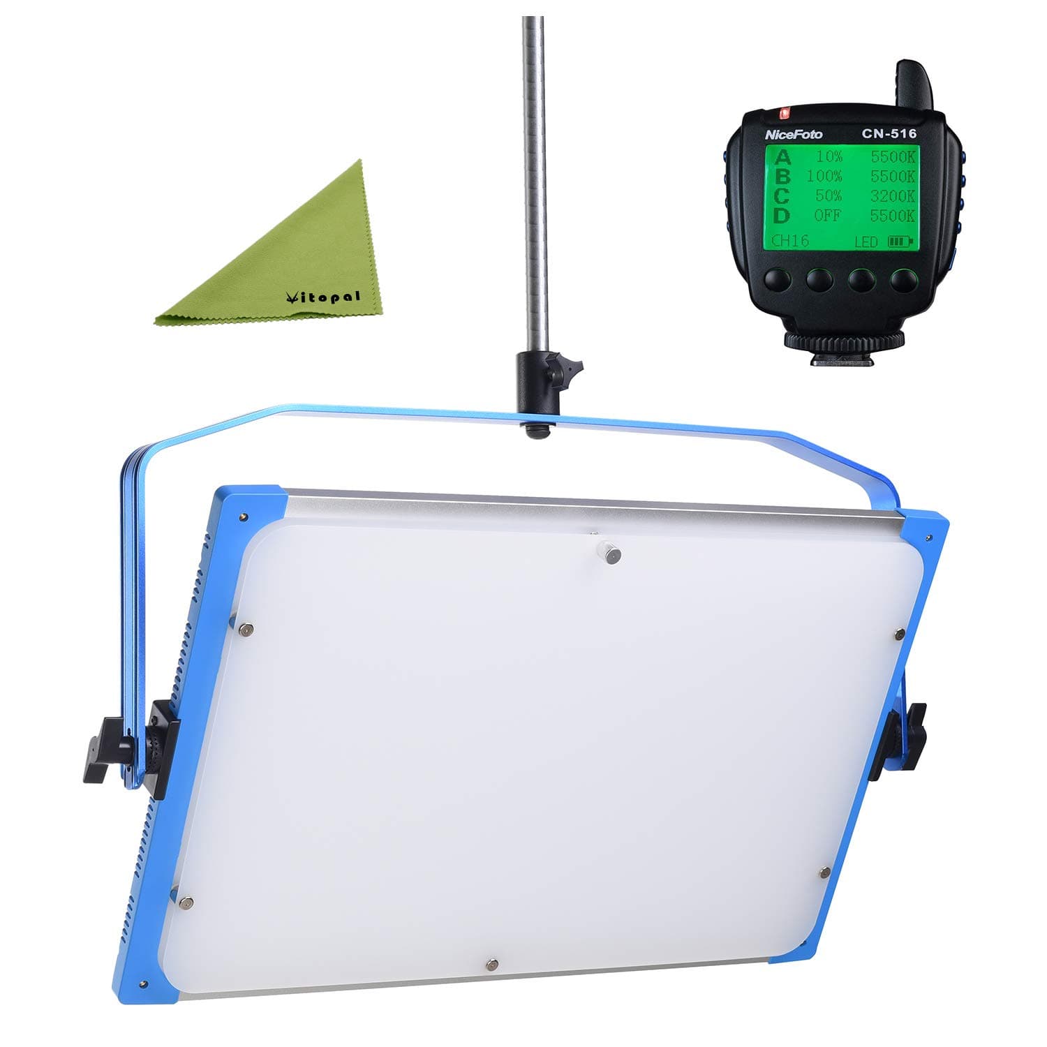 VITOPAL NiceFoto SL-2000A II 200W LED Video Light Bi-Color 3200-6500K CRI 95 LED Panel LED Studio Photography